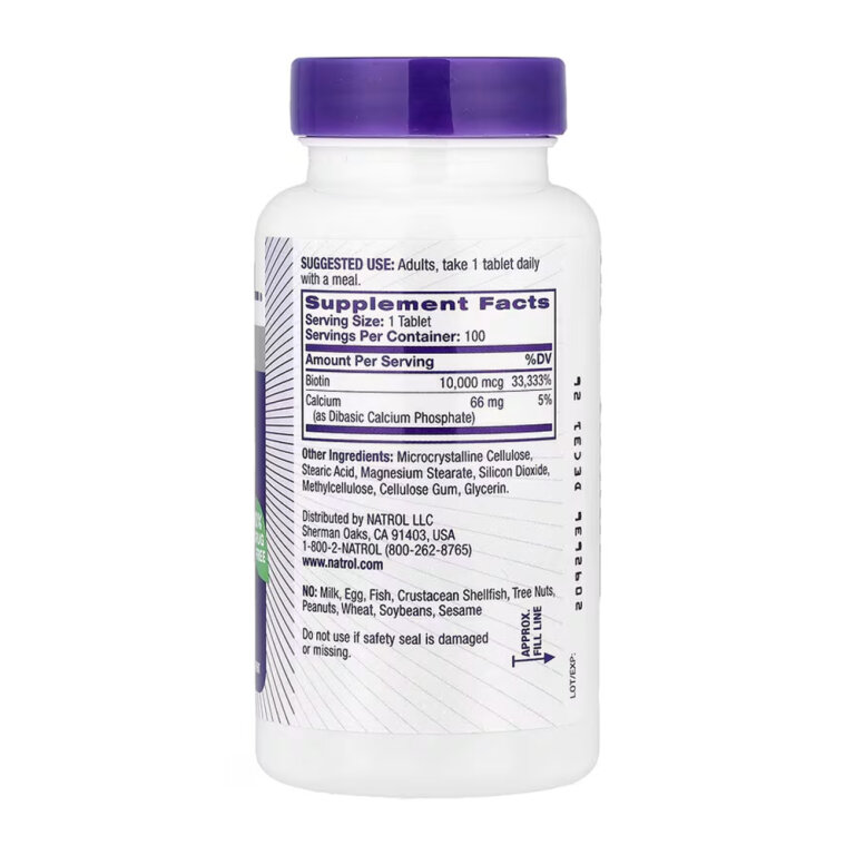 Biotin 10,000mcg - 100 tabs