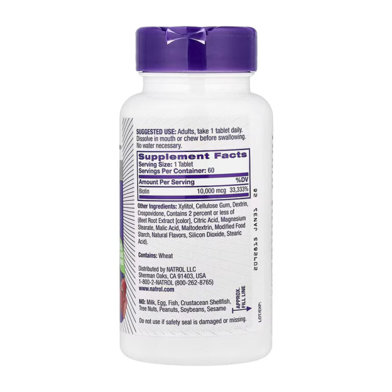 Biotin 10,000mcg - 60 tabs