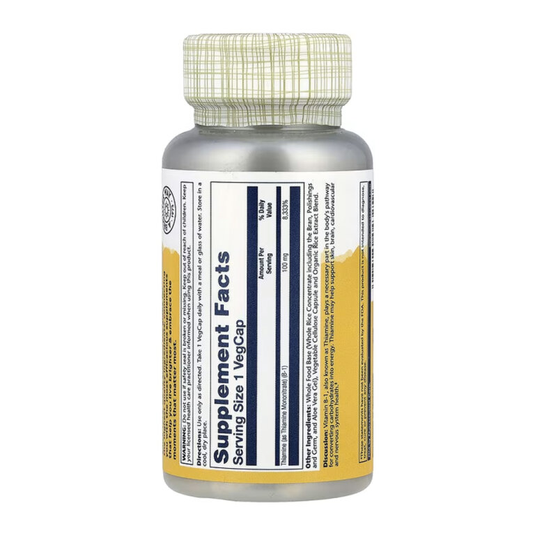 Vitamin B-1 100mg - 100 vcaps