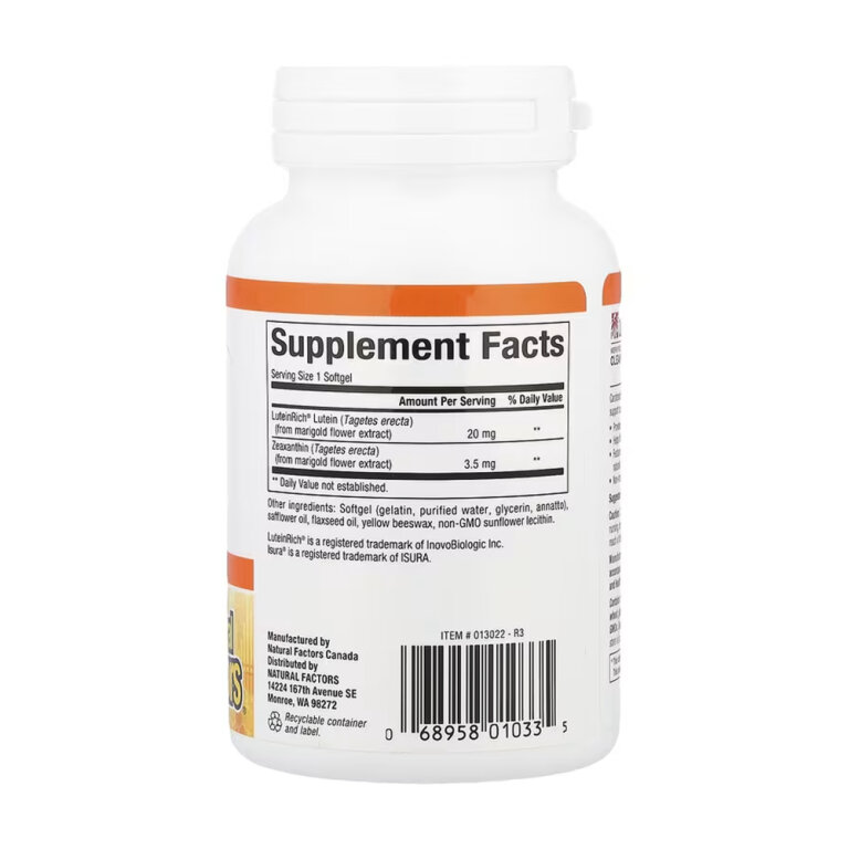 Lutein 20mg - 120 softgels