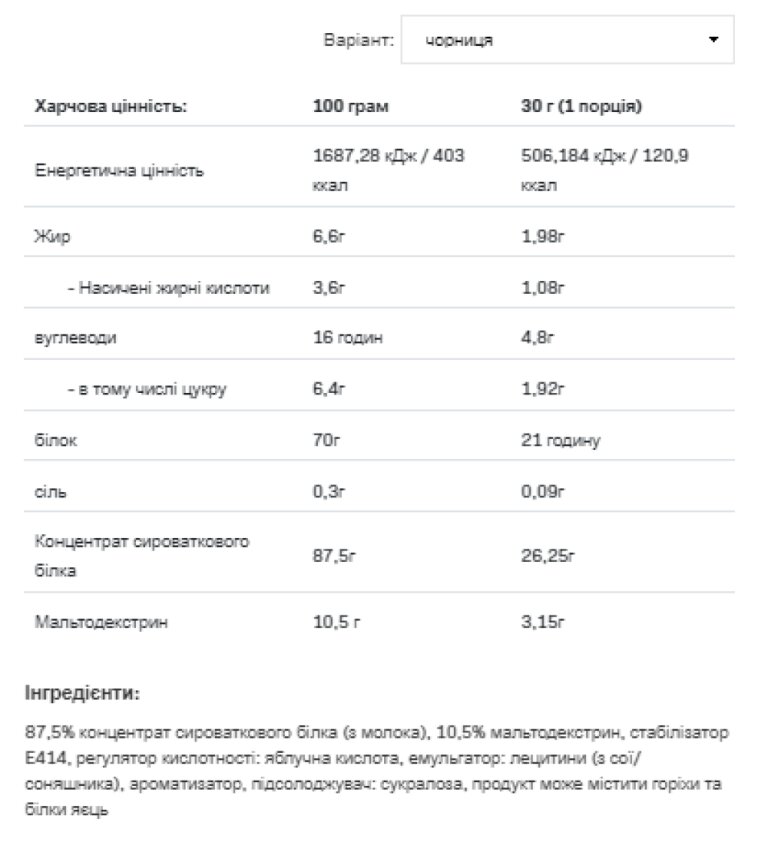 Whey Protein - 2270g Bllueberry