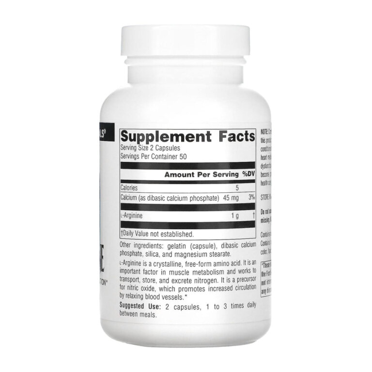 L-Arginine 500 mg - 100 tabs