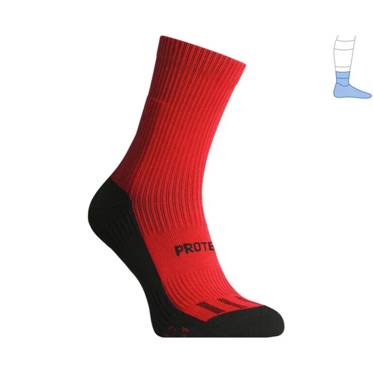 Компресійні шкарпетки захисні демісезонні PROTECTOR MidDry+ чорно-червоний