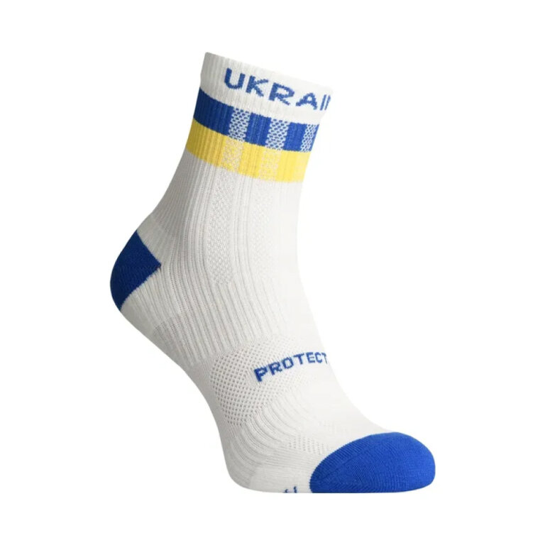 Компрессионные носки защитные летние PROTECTOR ShortDry Ultra New сине-белый