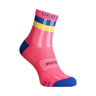Компресійні шкарпетки захисні літні PROTECTOR ShortDry Ultra New синьо-рожевий