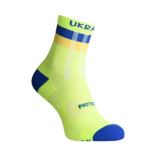 Компресійні шкарпетки захисні літні PROTECTOR ShortDry Ultra New синьо-салатовий