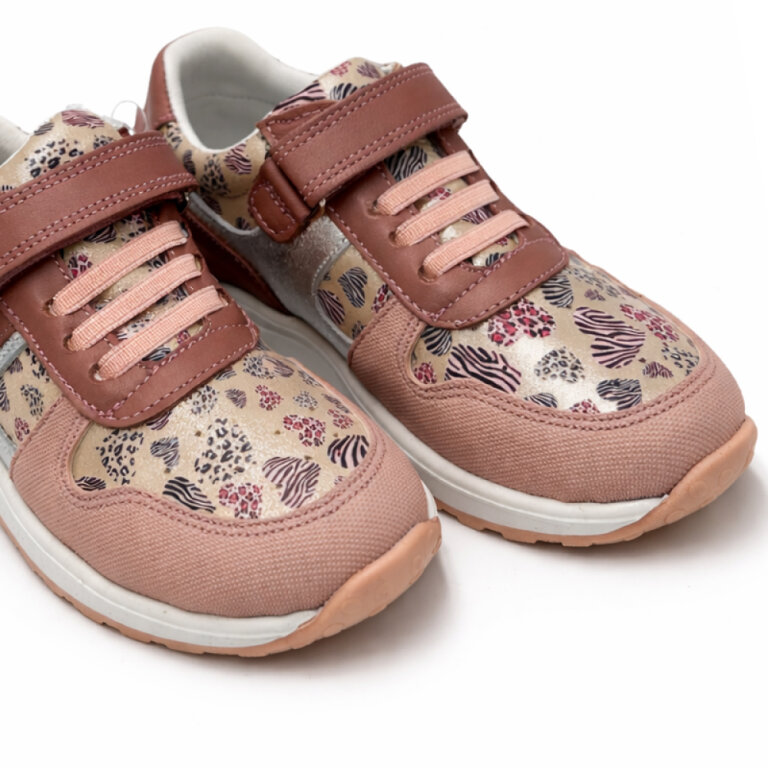 Кросівки дитячі анатомічні Ortomedica 5YÖ06-04 рожеві, принт сердечко