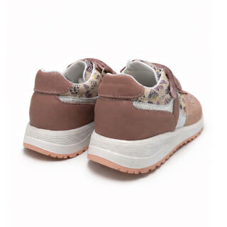 Кросівки дитячі анатомічні Ortomedica 5YÖ06-04 рожеві, принт сердечко