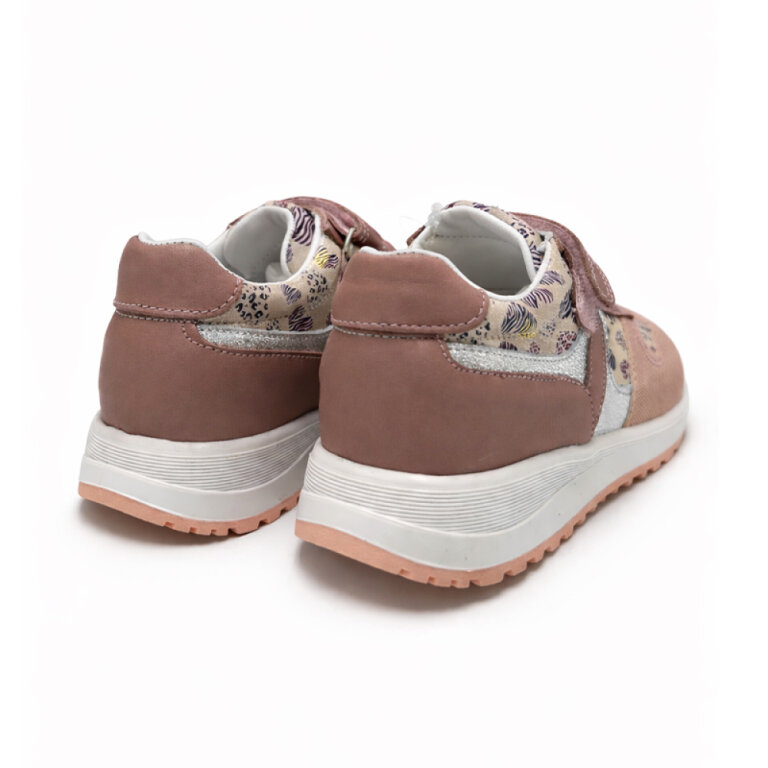 Кросівки дитячі анатомічні Ortomedica 5YÖ06-04 рожеві, принт сердечко