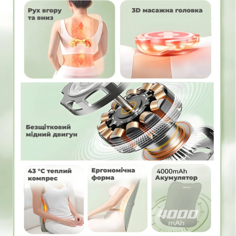 Масажер для спини Zabobon DRS-310S