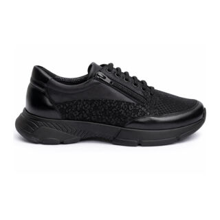 Анатомічні жіночі кросівки Softmode 251006, K-для дуже широкої стопи, повний збільшений об’єм, чорні