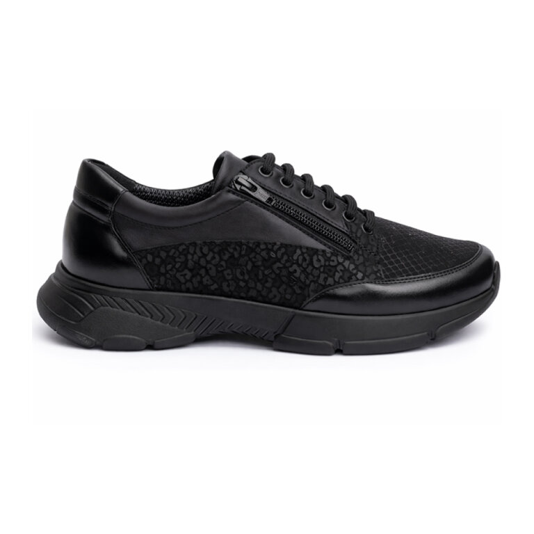 Анатомічні жіночі кросівки Softmode 251006, K-для дуже широкої стопи, повний збільшений об’єм, чорні