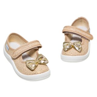 Дитячі капці текстильні Waldi Ketty 276-715 золоті, бант