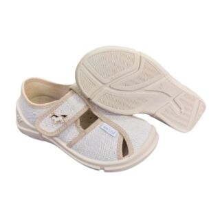 Дитячі капці текстильні Waldi Paolа 322-915 бежеві, єдиноріг