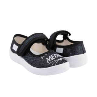 Дитячі капці текстильні Waldi Аліна 358-852 чорні, meow