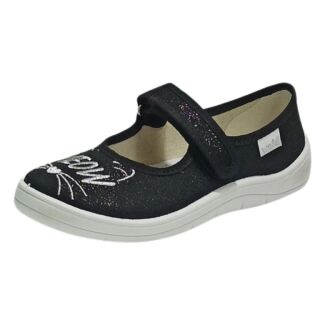 Дитячі капці текстильні Waldi Аліна 358-852 чорні, meow