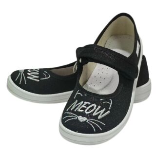 Дитячі капці текстильні Waldi Аліна 358-852 чорні, meow