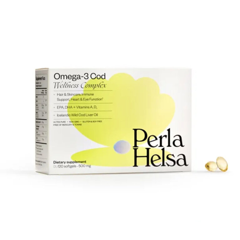 Диетическая добавка Perla Helsa Омега-3 из трески с витаминами А и D3 (120 капсул)