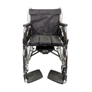 Візок інвалідний ТОРОС з низькими пневматичними шинами, складний, з санітарним оснащенням 1044