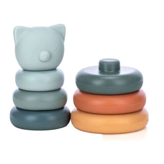 Силіконовий сортер FreeON Вежа ведмедик, multicolour