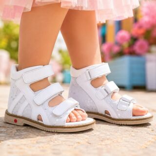 Босоніжки дитячі анатомічні Ortomedica 5YO21-06 ноти білі